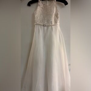 Girls White Confirmation Dress